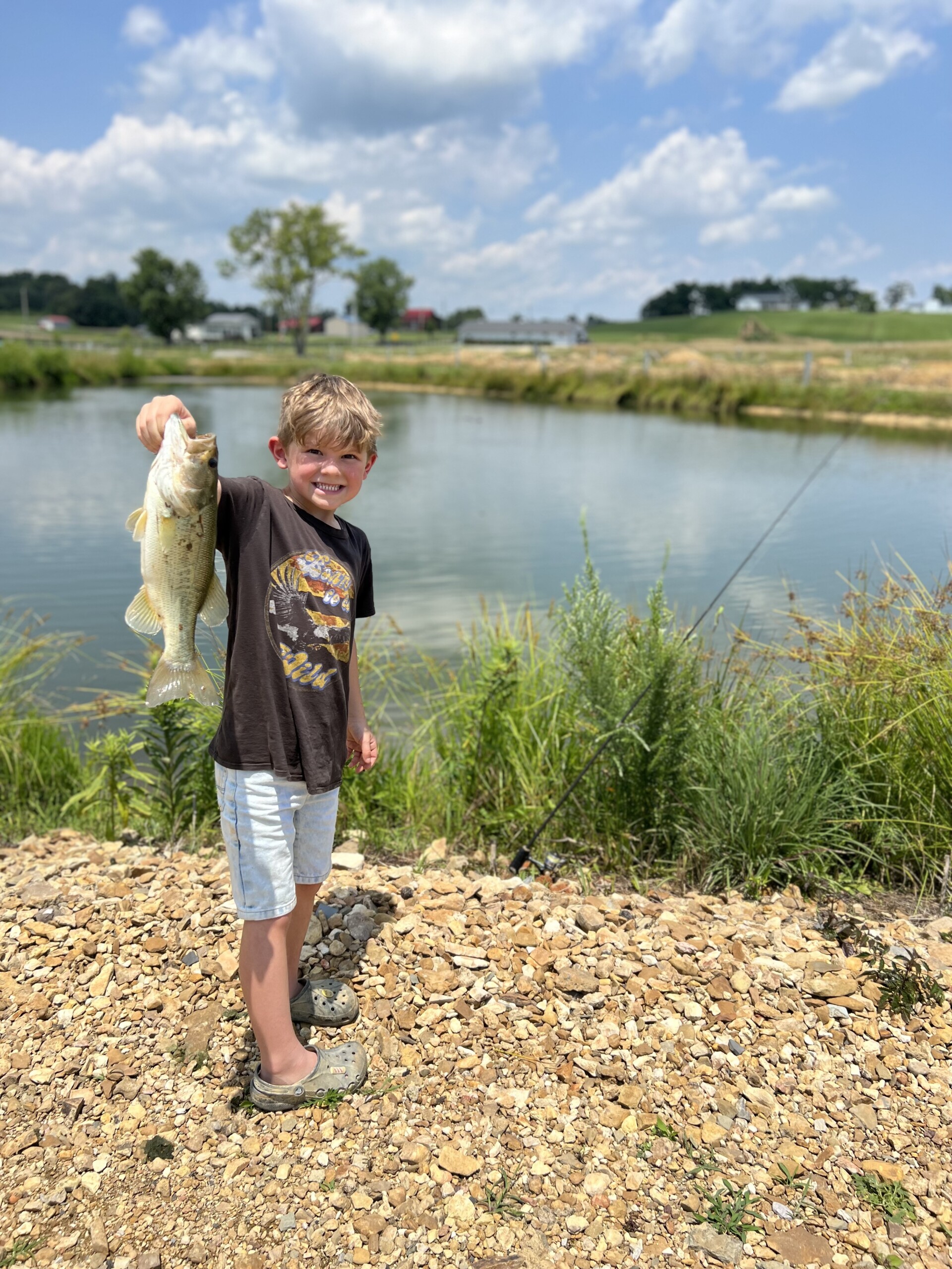 On site fishing at the point campground and farm.